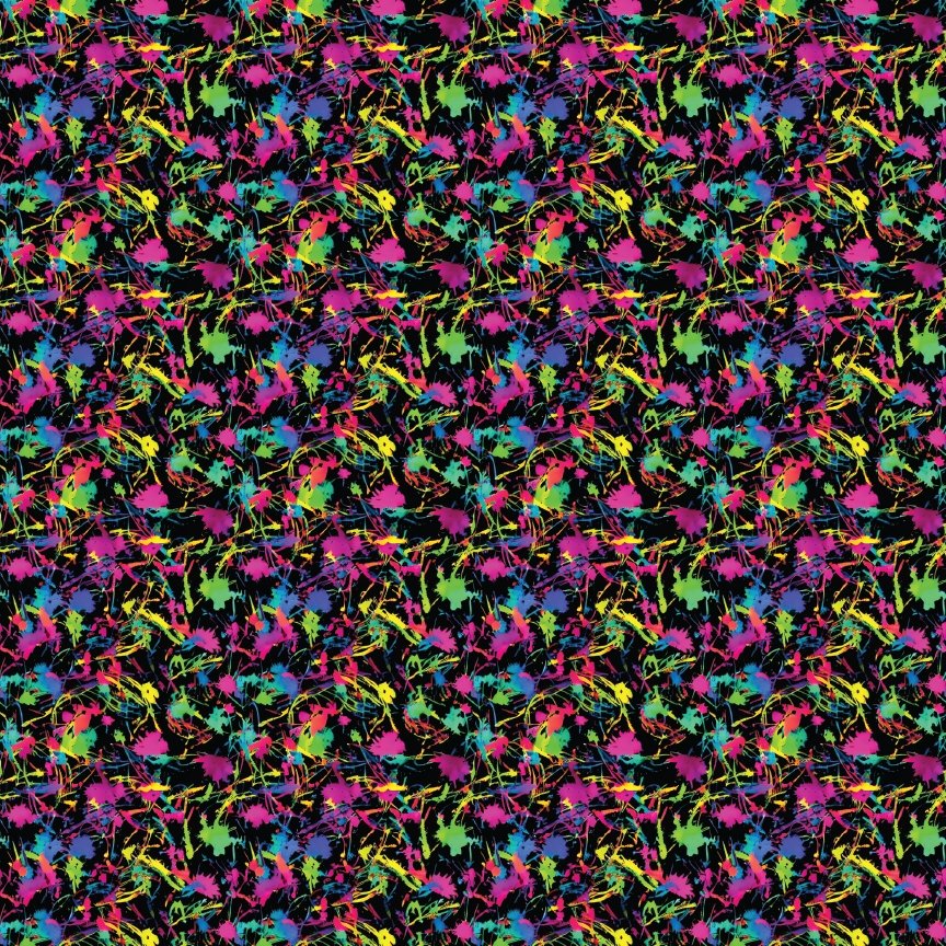Dark Neon Paint Splatters Pattern Acrylic Sheets - CMB Pattern Acrylic